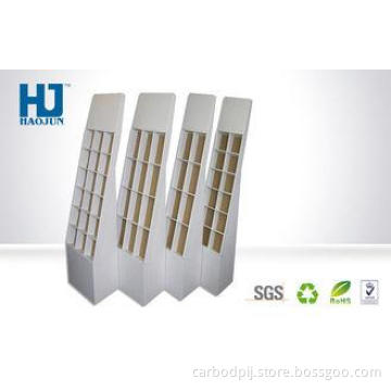 White supermarket Retail POP Cardboard Display For , exhibi